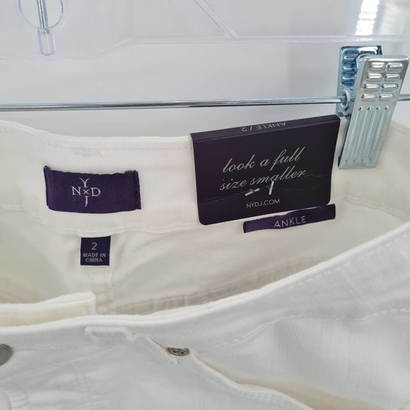 NYDJ Off White Ankle High Waist Skinny Jeans Size 2 NWT - Picture 2 of 7